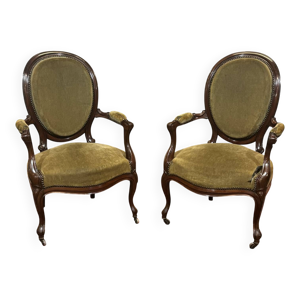Paire de fauteuils Napoléon - iii