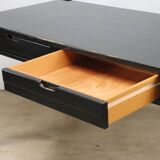 Vintage Simat edition desk in blackened wood, 1980