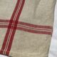 Pair new linen towels embroidered BR triple red stripe