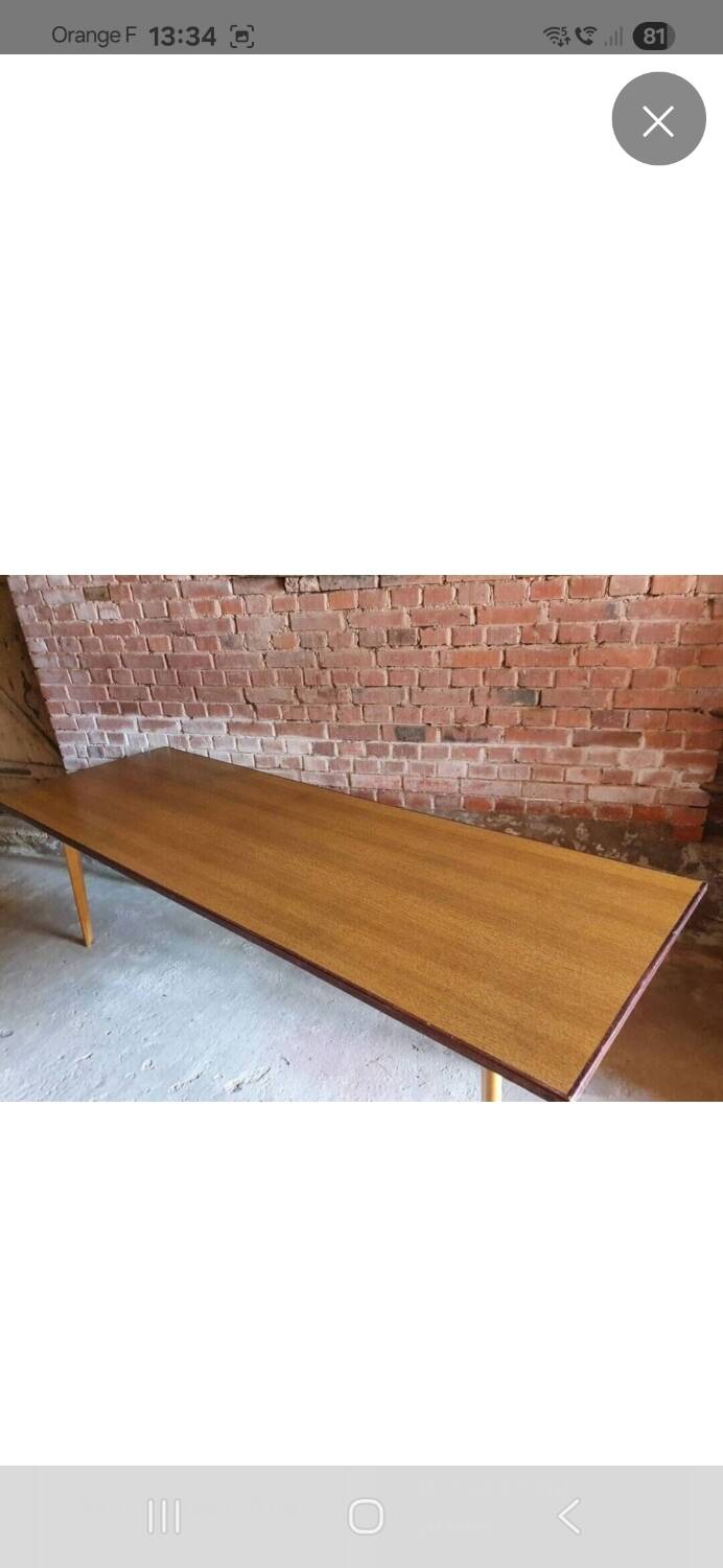 Large vintage 1970s bistro table