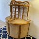 Two Vintage rattan corner notches/shelves