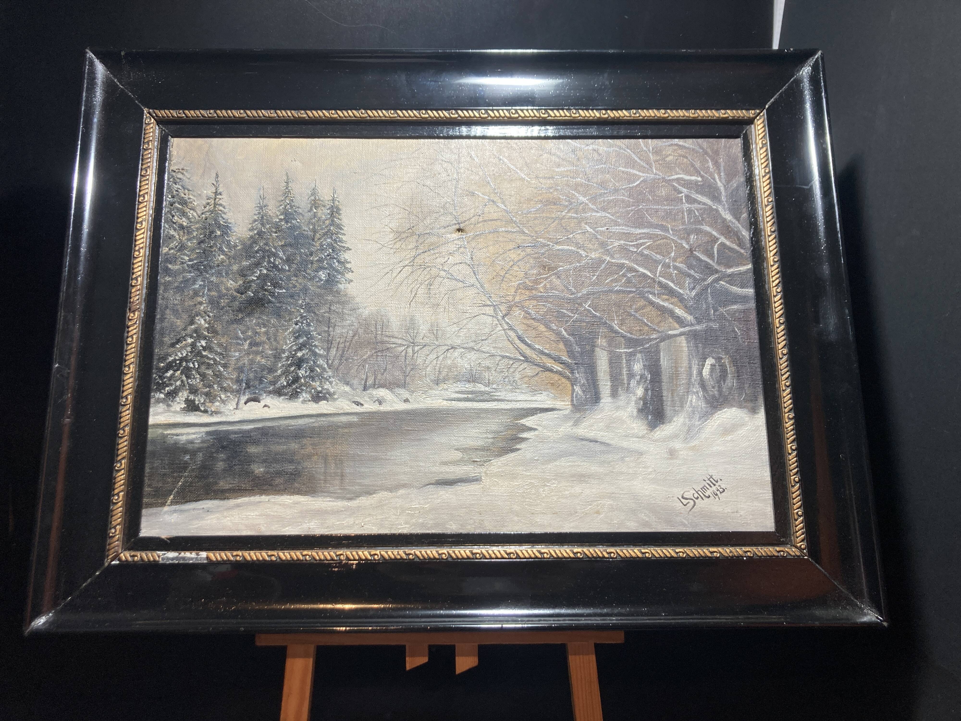 Oil on canvas signed L. Schmitt 1993