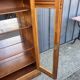 Two-door mahogany display cabinet