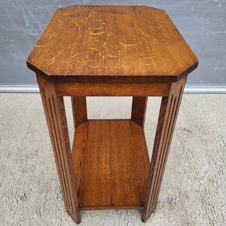 Art Deco Octagonal Console Table with 2 Trays