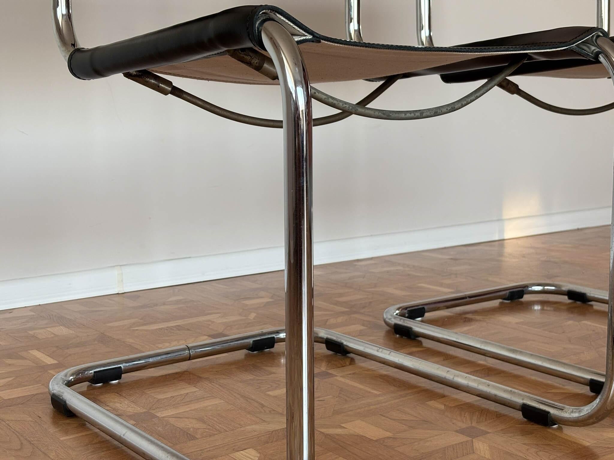 Chaises S33 par Mart Stam pour Thonet, années 1980, ensemble de 2