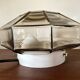 Smoked glass ceiling light ISMOS Italy 1970
