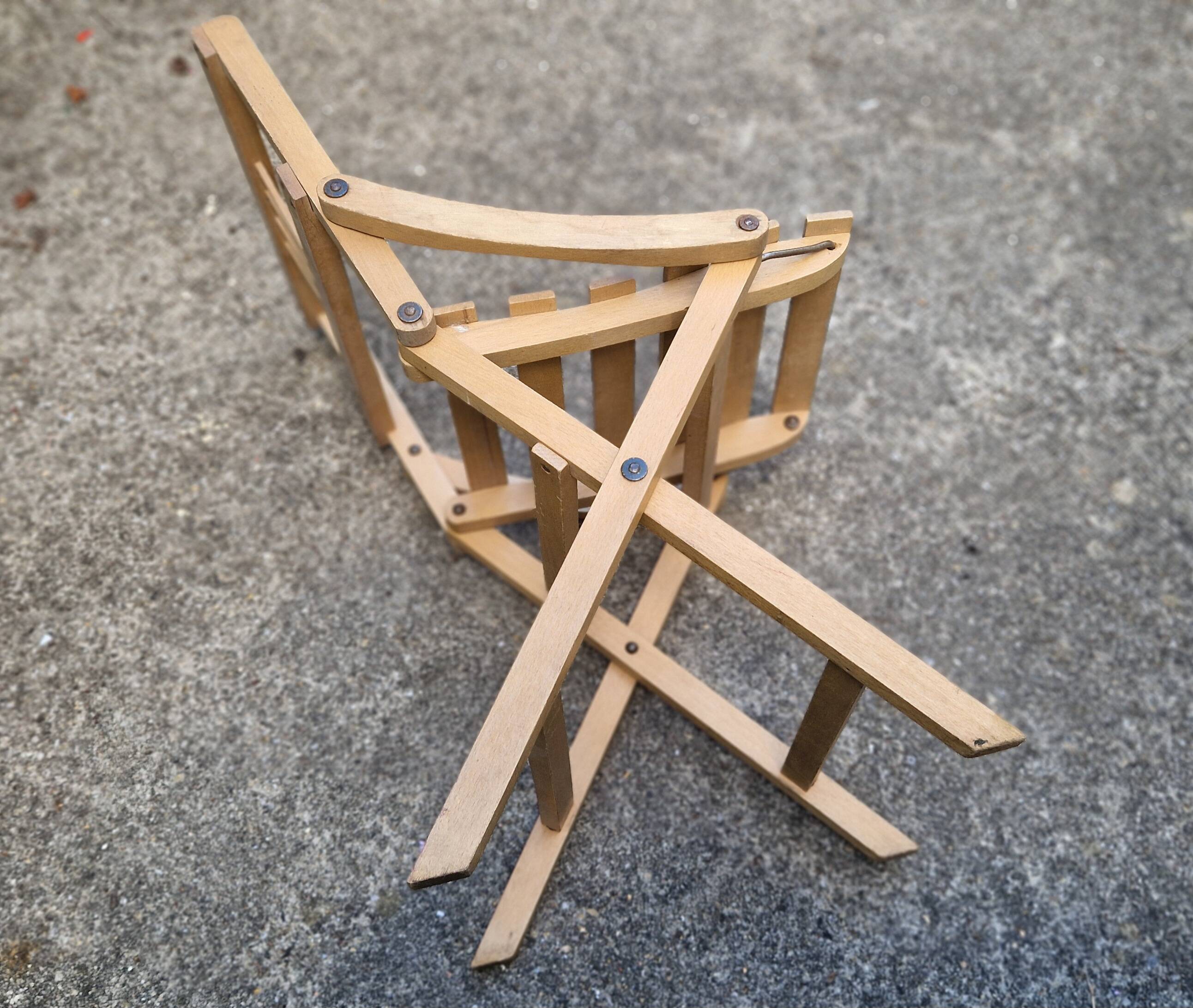 Small folding wooden child's chair, 1950s