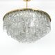 Doria Chandelier Mid-Century Frosted Glass, 1960s, Germany