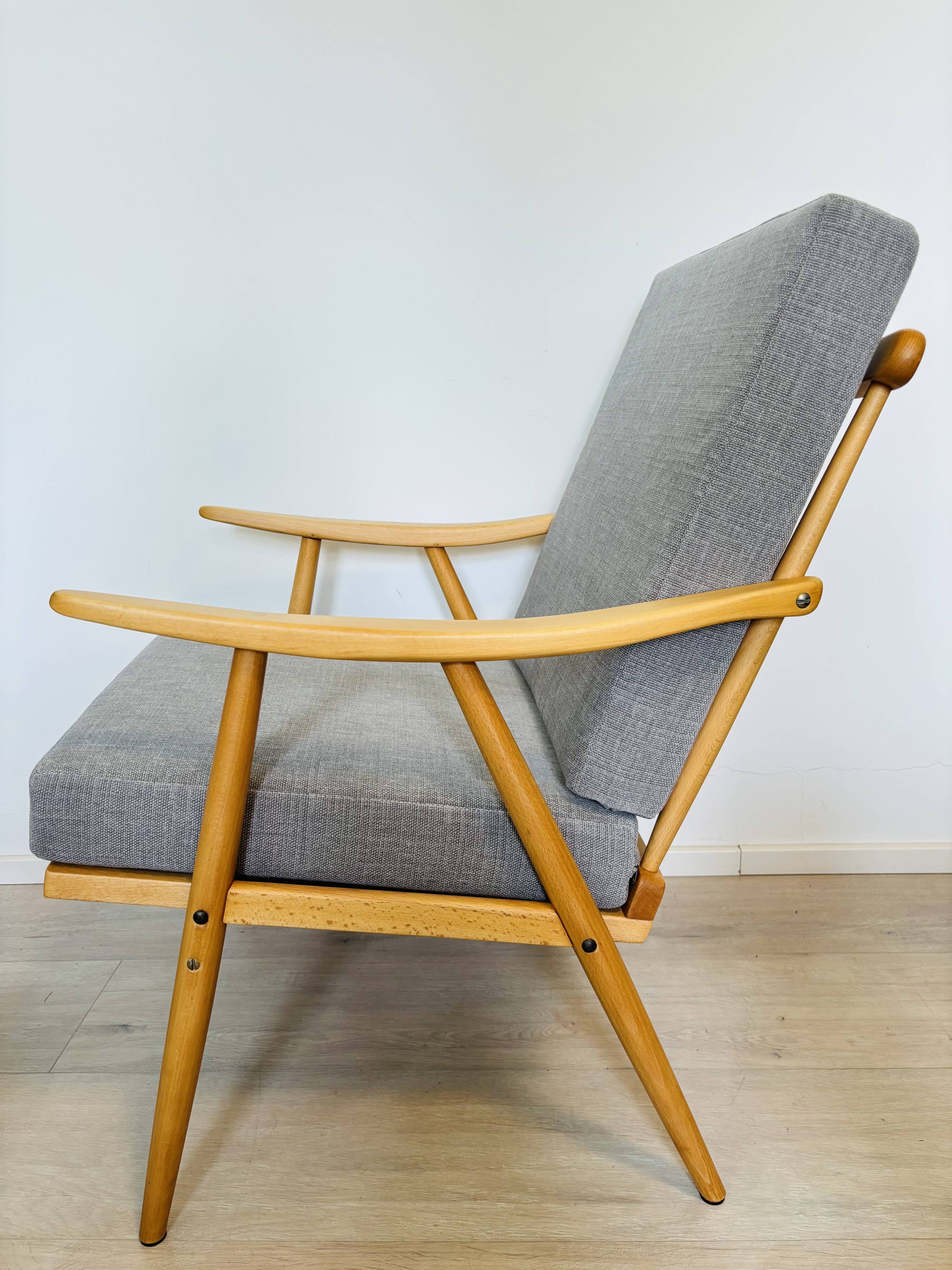 Mid-Century Boomerang Armchair by Jaroslav Smidek for Ton