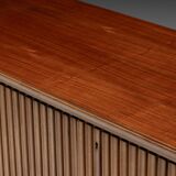 Modernist slatted credenza, Italy, 1960s