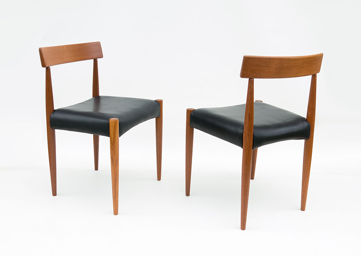 Danish MK 200 Chairs in Teak by Arne Hovmand-Olsen for Mogens Cold, Set of 4