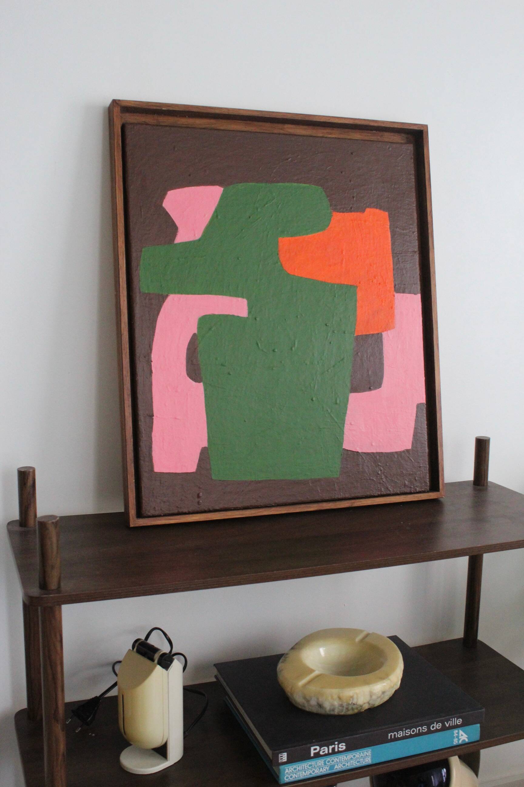 Minimalist colorful abstract "brick 2" by Bodasca