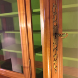 Vintage glass library in solid cherry