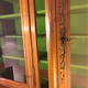 Vintage glass library in solid cherry