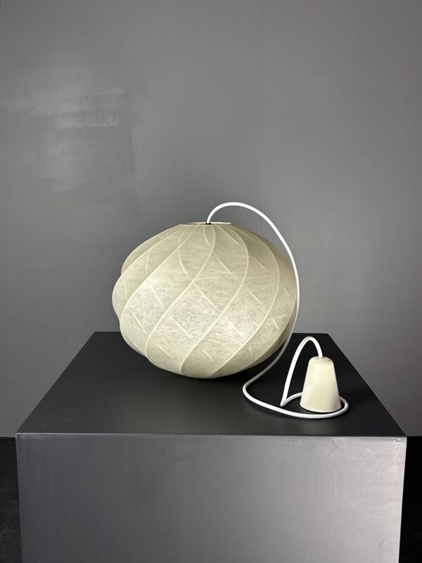 Plafonnier suspendu en forme de cocon tourbillonnant de style Space Age du milieu du siècle, années 1960