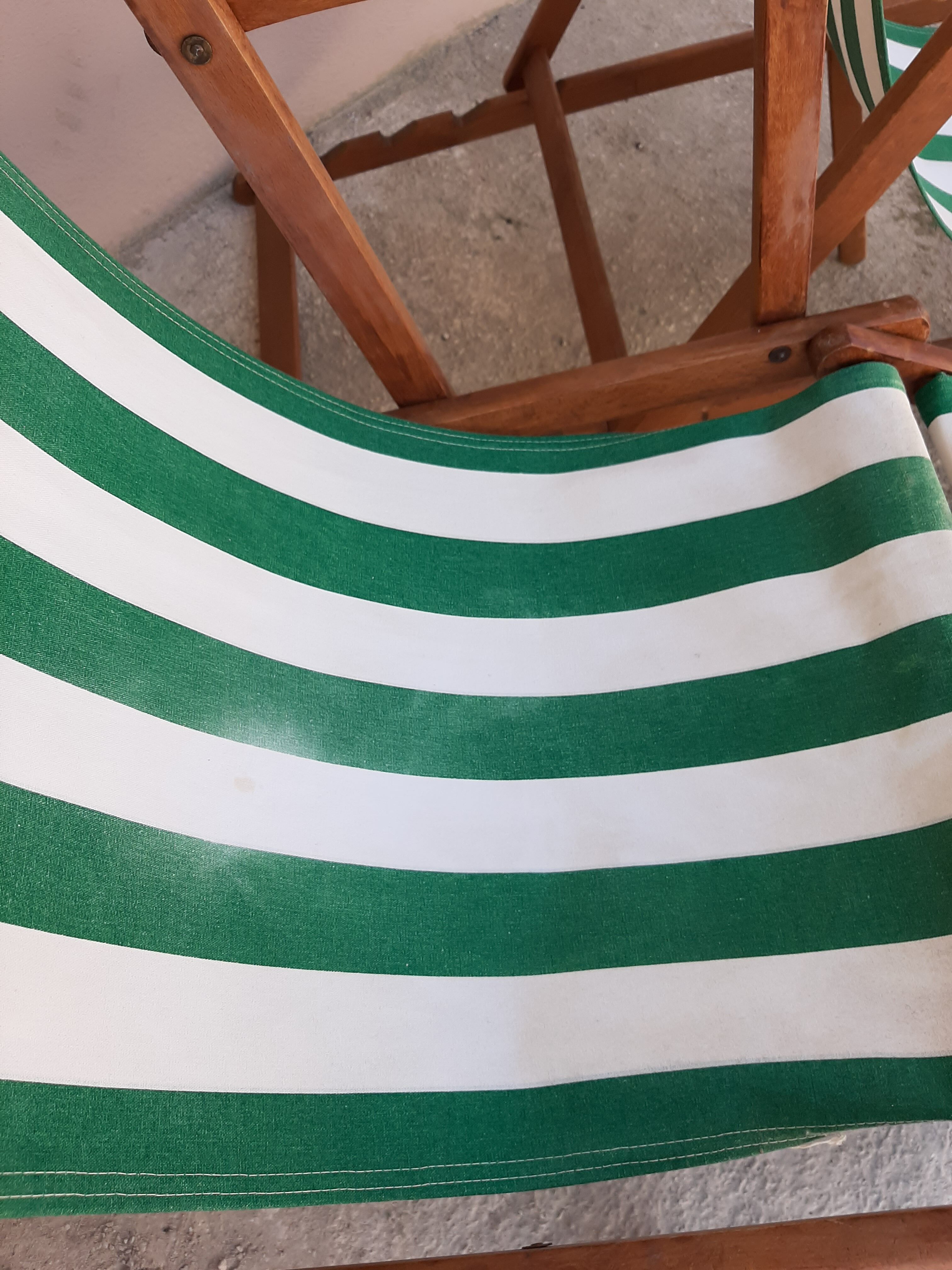 Pair of Chilean vintage sunbeds