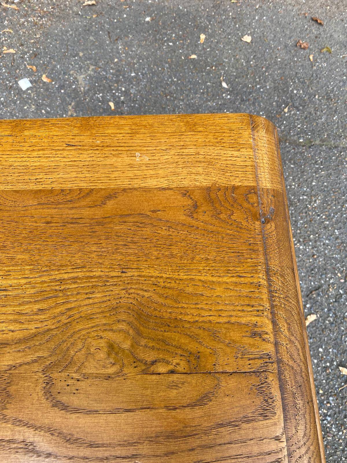 Louis XIV solid oak bedside table 1900