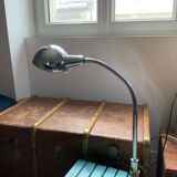 Old architect's lamp in chrome metal induction lighting vintage workshop in working order