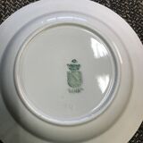 8 earthenware plates in St Amand earthenware with plant motif