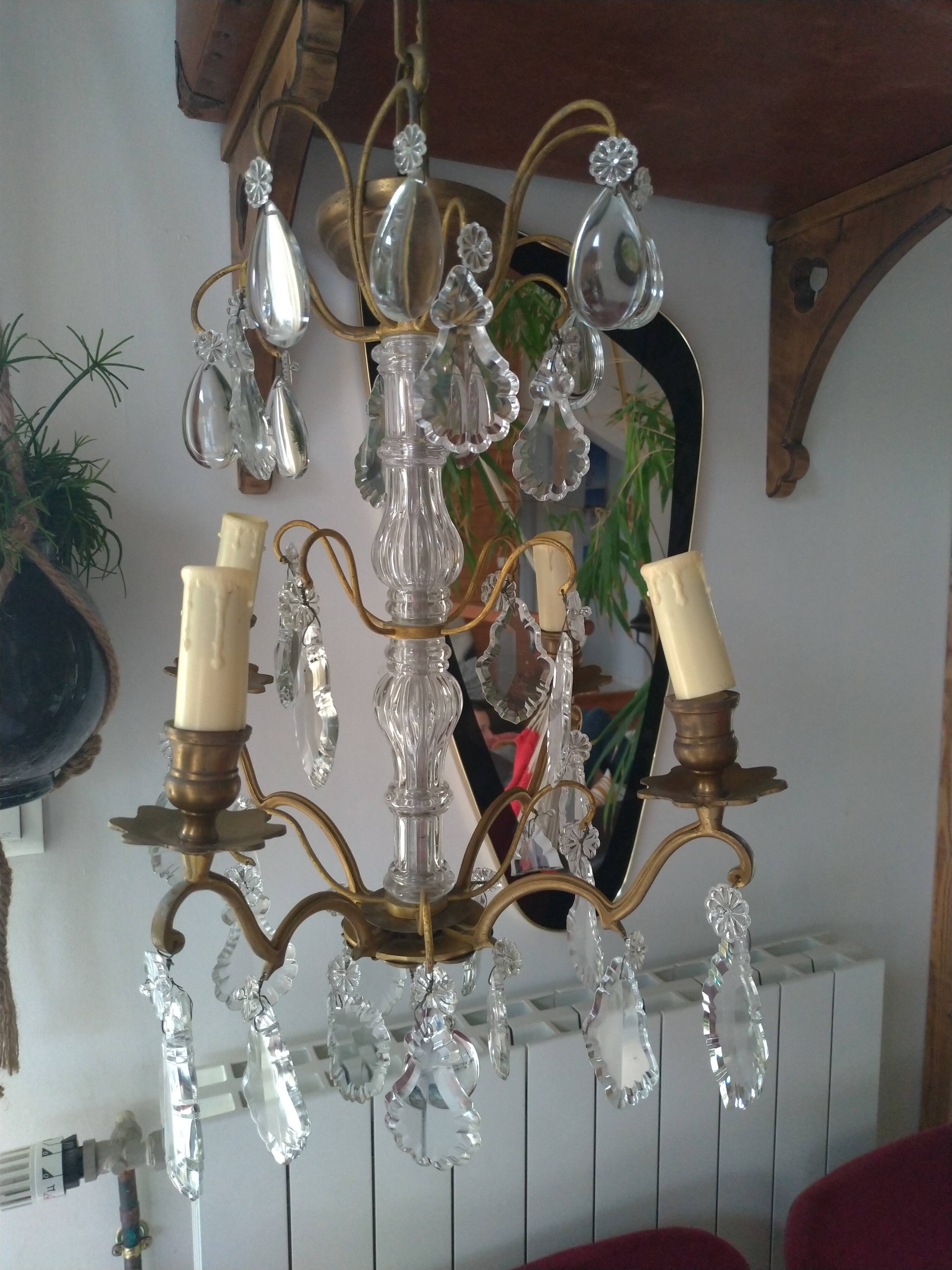 Chandelier and two wall lamps