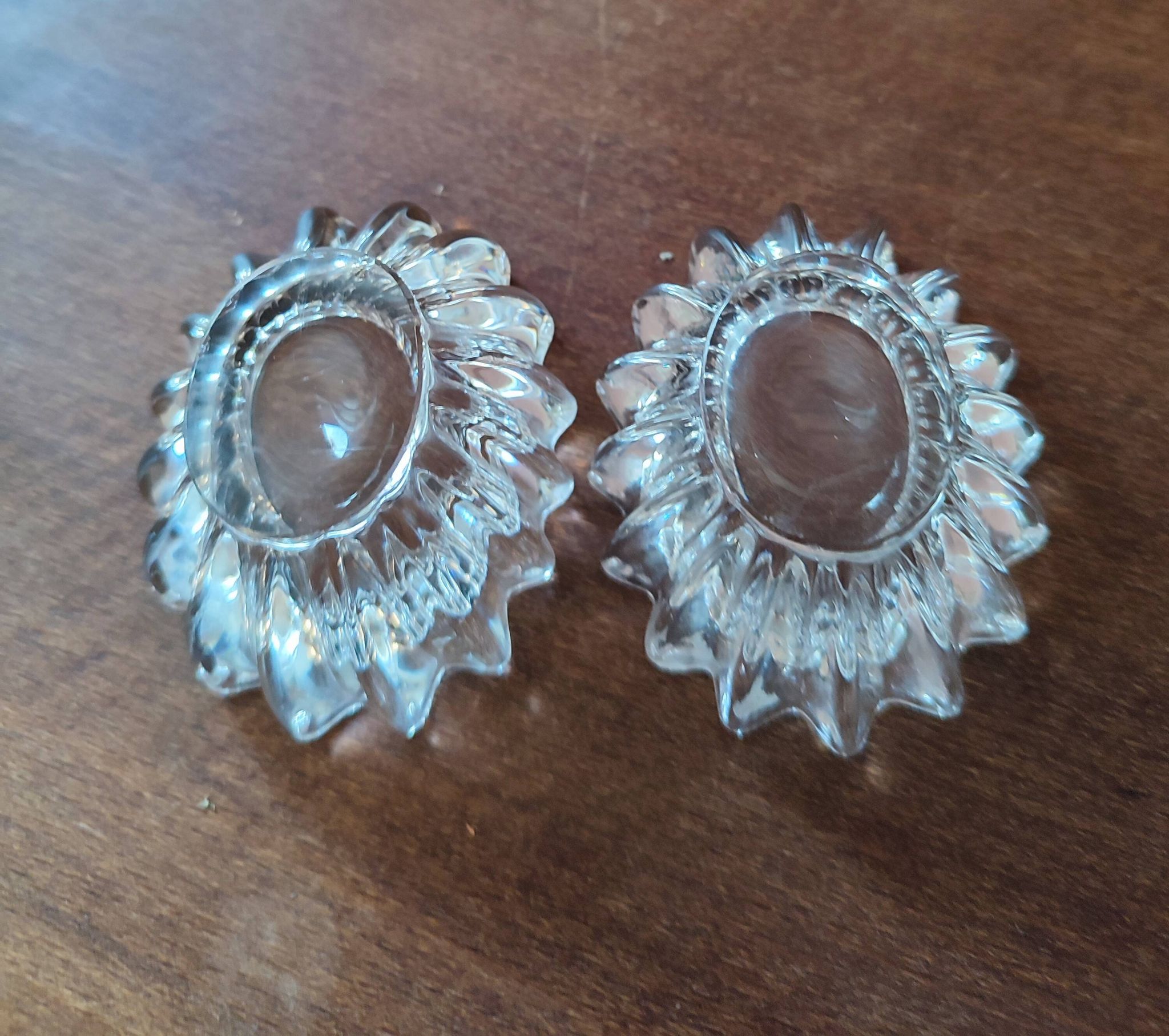 Set of 2 crystal salt cellars