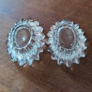 Set of 2 crystal salt cellars
