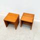 Pair of Maison Regain bedside tables in solid elm, France 1970