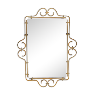 Wall mirror solid brass framing