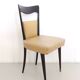 Ensemble de six chaises de salle à manger en skaï beige, origine : Melchiorre Bega, Italie