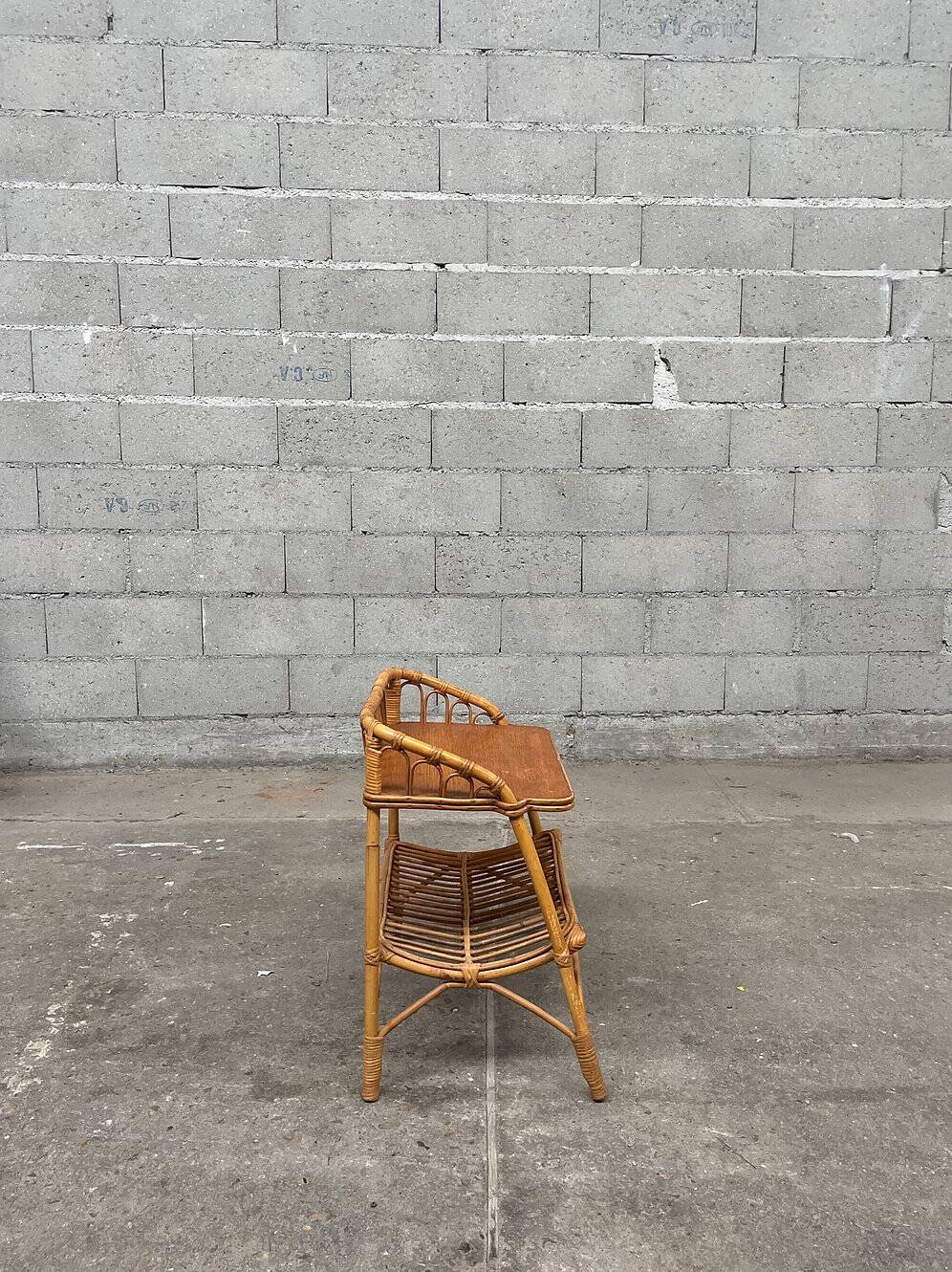 Bout de canapé rotin