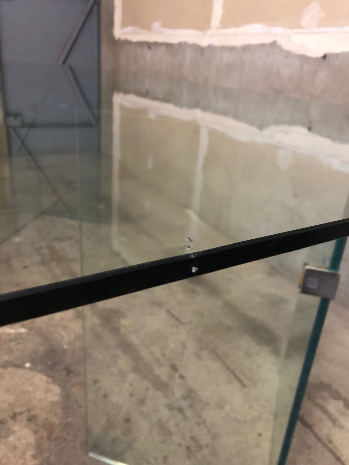 Post modern tempered glass table circa 1980