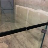 Post modern tempered glass table circa 1980