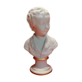 Small bust young boy in biscuit Tharaud Limoges
