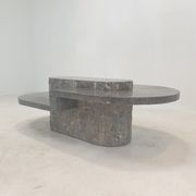 Table basse en pierre fossile, Magnussen Ponte, années 1980