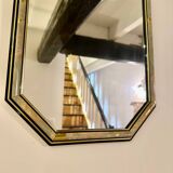 Vintage floral octagonal mirror