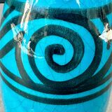 Ovoid ceramic vase with cracked blue glaze – Edmond Lachenal - Art Deco