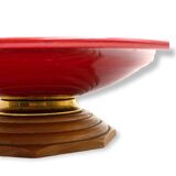 Modern red vide poche / centerpiece, Sevres France 1940s