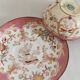 Tasse à café en terre de fer décor Minton rose Sarreguemines fin XIXe