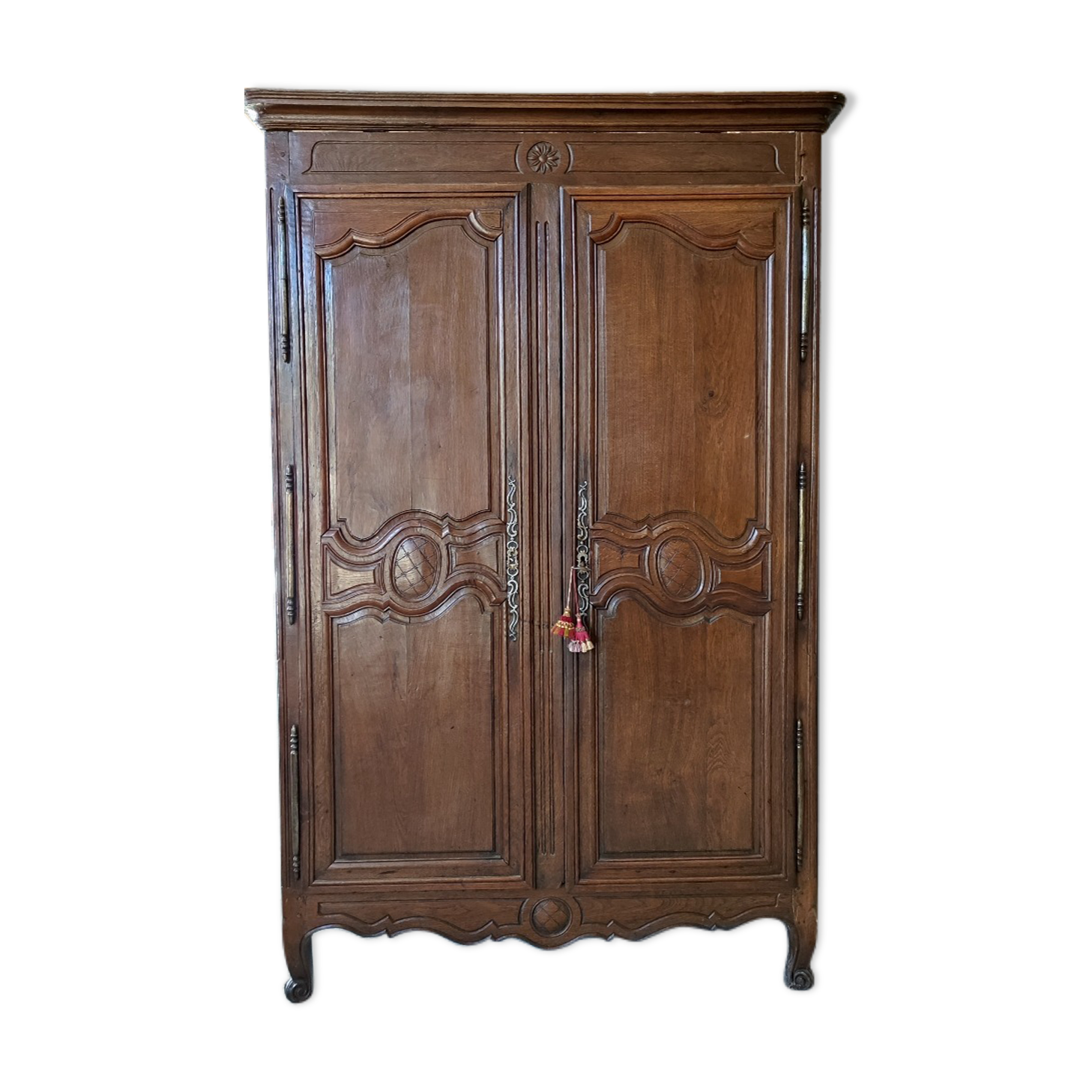 Armoire penderie deux portes Louis XV en chêne Selency