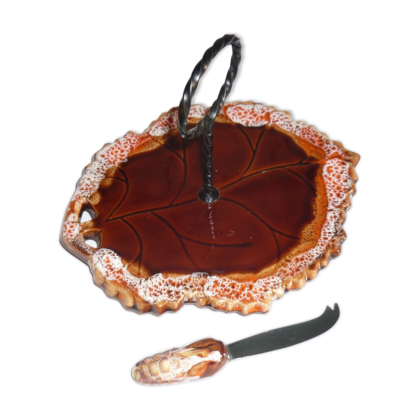 Plateau et couteau à fromages de Vallauris