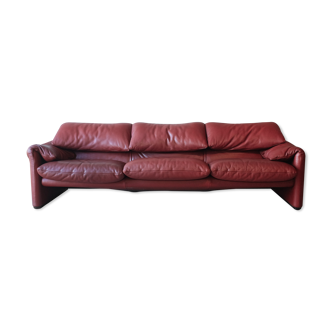 3 seater Maralunga Terracotta sofa, Vico Magistretti for Cassina