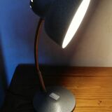 Lampe de bureau ancienne métal gris