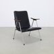 Vintage Lounge Chair in Leatherette and Metal, 1960s