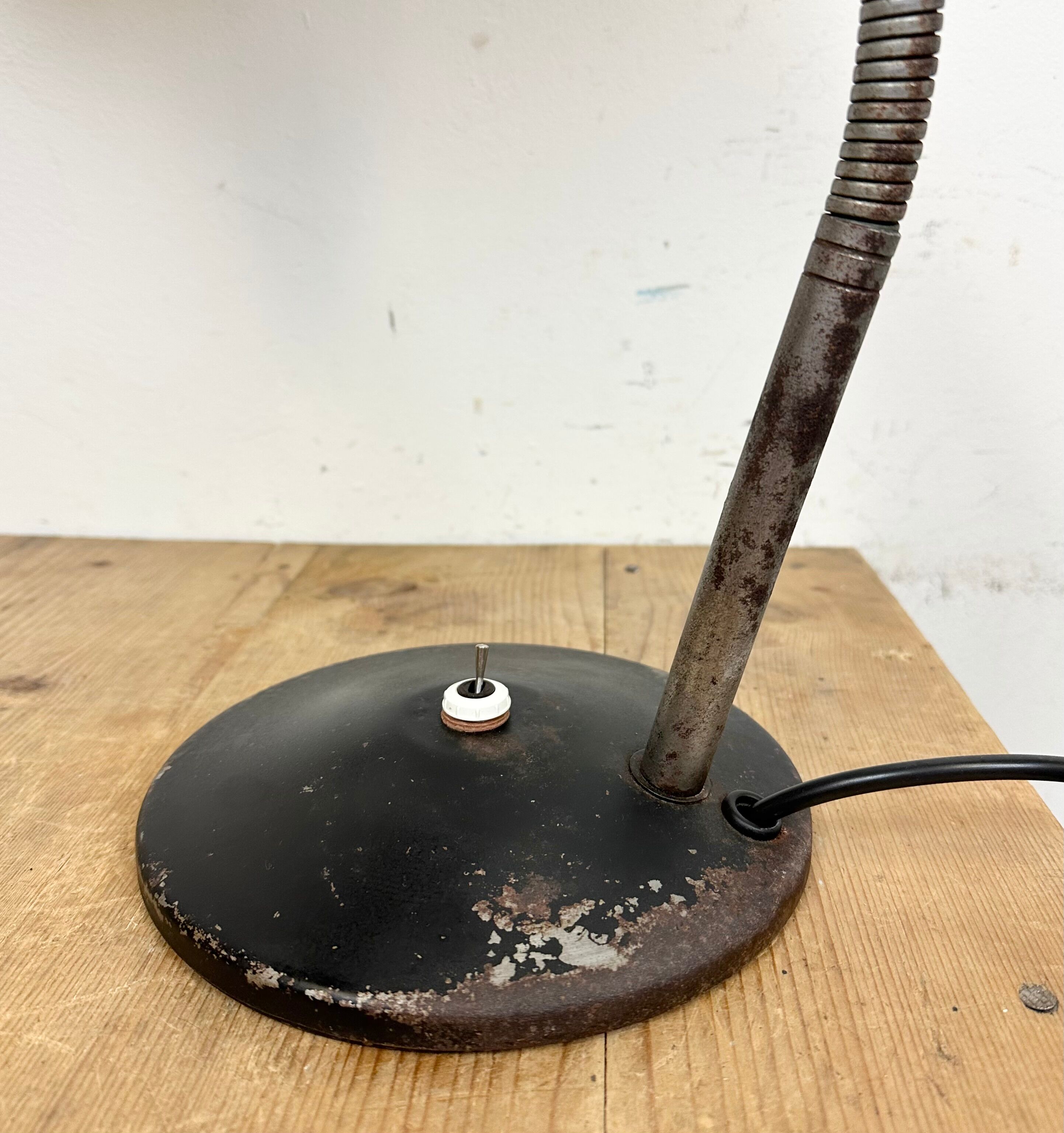 Black Industrial Gooseneck Table Lamp from Instala, 1960s