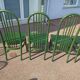 Lot de 6 chaises de bistrot baumann eden terrasse verte bois - vintage