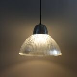 Vintage prismatic glass pendant light