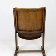 Vintage Cinema Chair TON (Thonet), 1940s Czech, Wooden Theatre Seat
