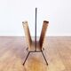 Vintage wicker magazine rack