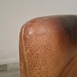 Adjustable and swivel brown armchair by De Sede 50