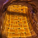 Ceramic woven basket